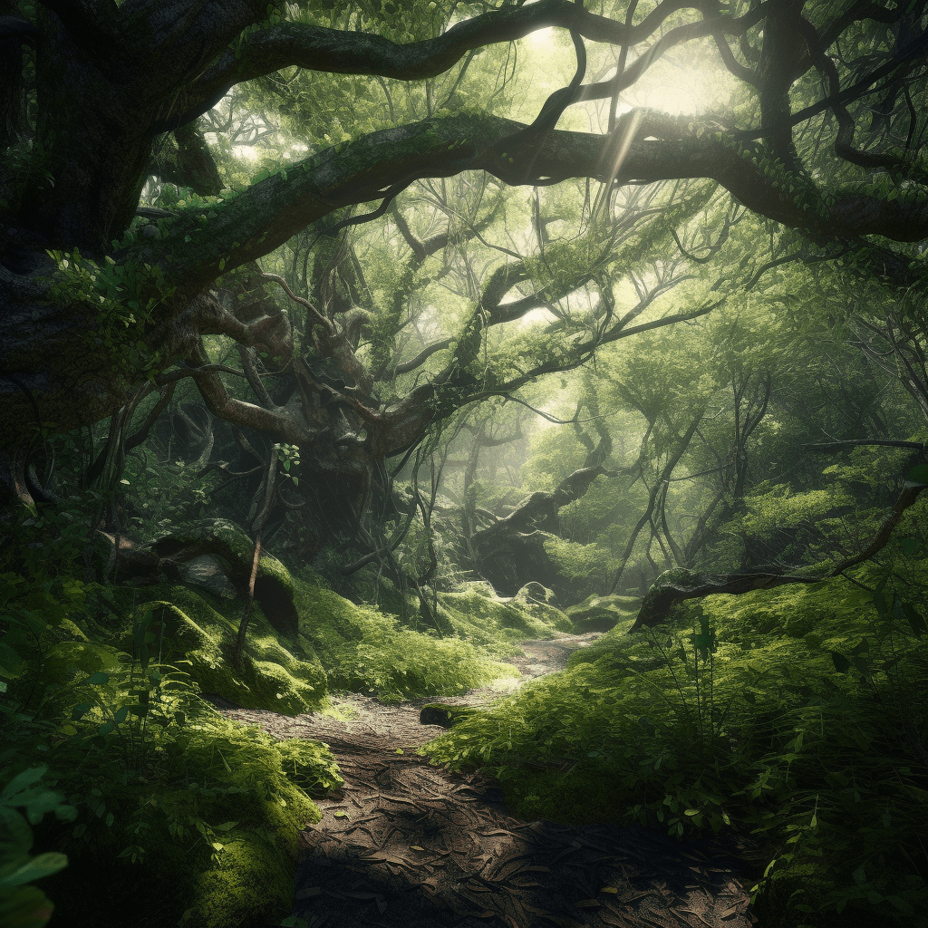 Foto natural de un bosque